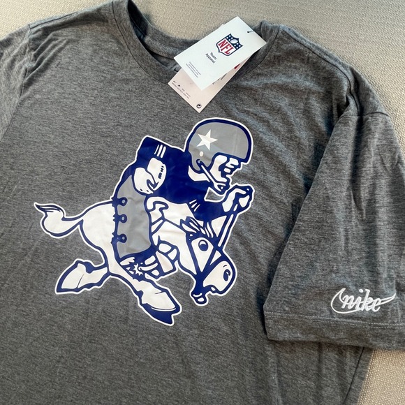 Nike Other - Nike NFL Dallas Cowboys Mens Grey Retro Graphic T-Shirt NJFD-06G L NWT Texas
